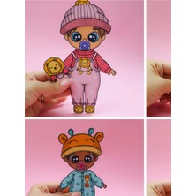 Farcy Kes-Yapıştır-Oyna 20+ Parça Bebek Giydirme Kombin Oyunu