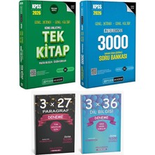 Anla Kazan Yayınları Pegem + Anla Kazan 2026 Kpss Gygk Konu + 3000 Soru + Paragraf Dil Bilgisi Deneme 4 Lü Set