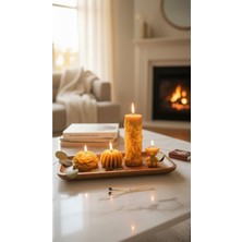 Nefha Candle - 4’lü El Yapımı Doğal Balmumu (Beeswax) Figürlü Mum Hediye Seti