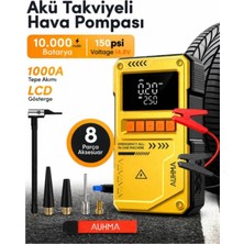 Blackbird Game Center Auhma A8822 4-in-1 Akıllı Akü Takviye Cihazı ve Hava Pompası - 10000mAh Powerbank & SOS Fener