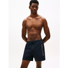 Tommy Hilfiger Erkek Beli Lastikli Bağlamalı Kısa Boy Kırmızı Deniz Şortu UM0UM03748-XLD
