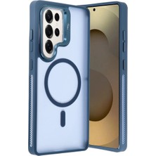 Buğz Joko Samsung Galaxy S25 Ultra Flet Lens Magsafe Kapak - Lacivert