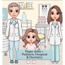Farcy Mega Doktor Temalı Kes-Yapıştır-Oyna Kız Giydirme Kombin Oyunu 209 Sayfa Makaslı Etkinlik Seti