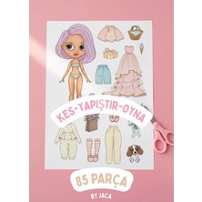 Farcy Kes-Yapıştır-Oyna 85 Parça Kız Giydirme Kombin Oyunu
