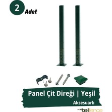Telfence Panel Çit Direği , Montaj Aksesuarları Dahil - 2 Adet