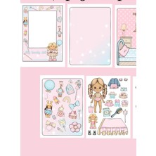 Farcy Kes-Yapıştır-Oyna 45+ Parça Kız Giydirme Kombin Oyunu