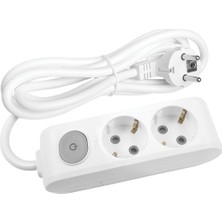 Viko Vıko ML-90117203 Multi-Let 2li Anahtarlı Çocuk Korumalı Topraklı 3 Metre Kablolu Grup Priz Vıko