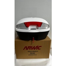 Arwic Cv 46 Sırt Dayamalı Motosiklet Arka Çanta Beyaz