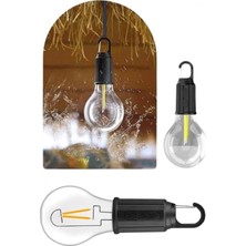 MiraLive Taşınabilir Şarjlı LED Ampul Askılı Lamba Kamp Bahçe Lambası