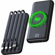 MiraLive Wireless Powerbank 10000 Mah LED Ekranlı Dahili Kablolu Hızlı Şarj