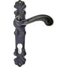 MiraLive Antika Tarz Dekoratif Pirinç Okyanus Oda Kapı Kolu - 230X46 Mm, Oksit