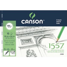  canson 1557 resim defteri (desen resim ve çizim blok) 180 gram 35x50 cm 15 yaprak fcns180153550