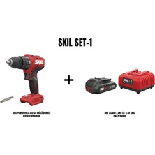 Skil Skıl Set-1 (Skıl Powertools 3021CA Akülü Darbeli Matkap Vidalama+Skıl 3136AA 2,0AH Li + 2.4A Şarj Cihazı Promo)