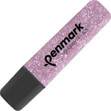 Penmark Fosforlu Kalem (İşaret Kalemi) Metalik Simli Gül Pembe HS 505 15 (10 Lu Paket)