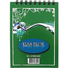 Klas Bloknot Karton Kapak No:2 Kareli 36 Yaprak 24 Lü (1 Paket 24 Adet)
