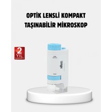 MiraLive Taşınabilir Eğitim Mikroskobu 80X–200X LED Işıklı ve Darbeye Dayanıklı