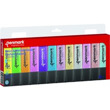 Penmark Fosforlu Kalem (İşaret Kalemi) 12 Li Karışık Renk 6 Neon+ 6 Simli HS50512NS