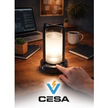 Cata CT-8439 Vegas Masa Lambası 3 Renk Işık Fonksiyonlu USB Şarjlı Siyah Kasa