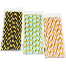 Go İthalat 25 Adet Kağıt Kokteyl Pipet  (5491)