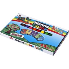 Belirtilmemiş Nova Color NC-2124 Silinebilir Mum Boya Jumbo Üçgen 12 Renk