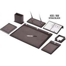 Gülpaş 908 Suni Deri Düğmeli Sümen Takımı 9 Parça Siyah G908