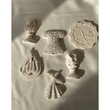 CEG Art Gallery Taş Boyama Seti - 6'lı Dini Figür Seti - 1 Adet Fırça + 3 Renk Boya