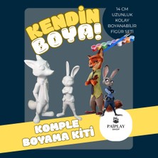 Zootropolis (Zootopia) Nick Wilde & Judy Hopps - Boyama Seti ve Nick Wilde & Judy Hopps Figür