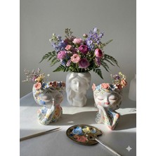 CEG Art Gallery Taş Boyama Seti - 3'lü Dekoratif Biblo Seti - 1 Adet Fırça + 3 Renk Boya