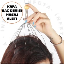 İnfeta Kafa Saç Derisi Masaj Aleti-Baş Boyun Kafa Masaj Teli Saç Kaşıma Teli