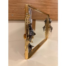 Plus Home Tepsi Pirinç Gala Model Altın Küçükboy 27X18 cm