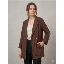 Kayra Kolu Zincir Detaylı Ceket 73022A