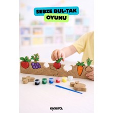 Eysera Montessori Ahşap Puzzle Bul-Tak Oyunu – Çocuk Aktivite & Hobi Oyuncak, Montessori Eğitici Set