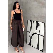 Noa Noa Stoper Detaylı Bol Paça Saten Pantolon