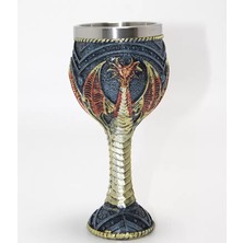 Fta Ticaret Ejderha Tasarımı 3D Kabartmalı Çelik Kadeh Bardak