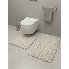 Maisoria Home Bubble 2li Banyo Paspas Takımı Yumuşak Makinada Yıkanabilir 60X100 ve 40X60