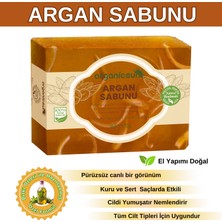 Organicsun Doğal Argan Sabunu 140 gr - Tüm Cilt Tipleri Için - Nemlendirici ve Besleyici Etki