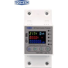 Tomzn 80A Wifi Akıllı Kaçak Akım Rölesi Çerçevesiz Tekil Ürün Sesle Kontrol ve Çocuk Koruması