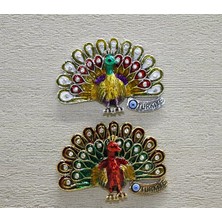 Zenvia Swarovski Taşlı Tavuskuşu Magnet