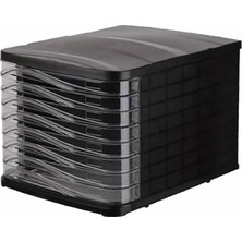 Ark Çekmeceli Evrak Rafı Plastik 8 Katlı Siyah 4448