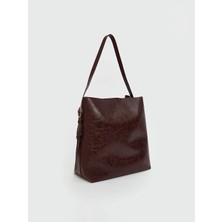 LC Waikiki Lcw Accessorıes Bordo Deri Görünümlü Kadın Kol Çantası