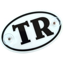 TKÇ Ieg™ Tr Plaka Oval Vantuzlu Pleksi Cam Süsü Beyaz 13X8CM