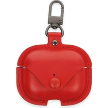 TKÇ Ieg™  Airpods 3 (3.nesil) Çanta Deri Kılıf - Kırmızı