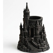 Teknik Durak Hogwarts Temalı Şato Kalemlik - Dekoratif Masa Üstü Organizer ve Ofis Hediyesi