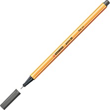  stabilo fineliner point 88 ınce keçe uçlu kalem 88 point 0.4 mm koyu gri 88/96 (10 lu paket)