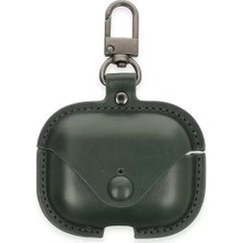 TKÇ Ieg™  Airpods Pro 2 (2.nesil) Çanta Deri Kılıf - Haki Yeşil