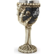 Fta Ticaret Iskelet Eli Tutan 3D Kabartmalı Paslanmaz Çelik Kadeh Bardak