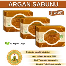 Organicsun Doğal Argan Sabunu 140 gr x 3 Adet - Tüm Cilt Tipleri Için - Nemlendirici ve Besleyici Etki