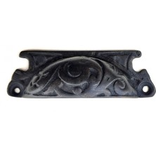 MiraLive Antika Tarz Dekoratif Pirinç Lale Tas Mobilya Kulbu - 30X90 Mm, Oksit