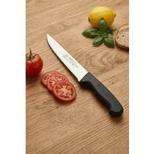 Akyüz Home Lazerli Tırtıklı Sürmene Sebze Meyve Biftek Steak Mutfak Bıçağı 24 cm Lazer Bileme Sürbisa 61005-LZ