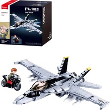 Model Brixx F/A-18E Super Hornet Savaş Uçağı Yapı Bloğu Seti 682 Parça